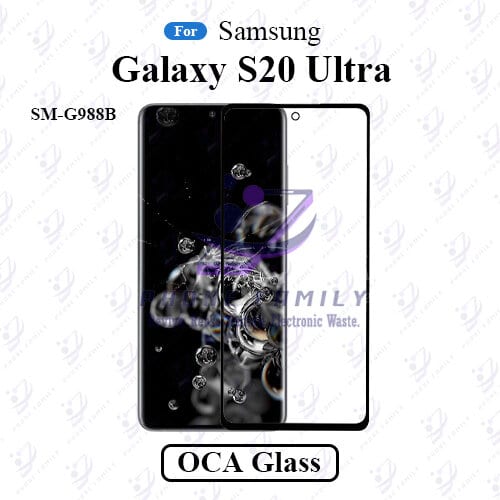 For Samsung Galaxy S20 Ultra SM-G988B LCD Display Touch Screen Front Glass Lens + Lamination OCA , Not Tempered Glass Protector