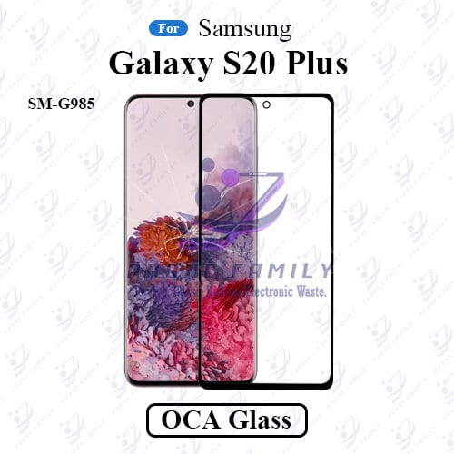 For Samsung Galaxy S20 Plus SM-G985 LCD Display Touch Screen Front Glass Lens + Lamination OCA , Not Tempered Glass Protector