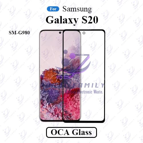 For Samsung Galaxy S20 SM-G980 LCD Display Touch Screen Front Glass Lens + Lamination OCA , Not Tempered Glass Protector