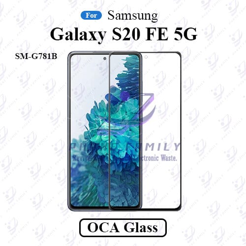 For Samsung Galaxy S20 FE 5G SM-G781B LCD Display Touch Screen Front Glass Lens + Lamination OCA , Not Tempered Glass Protector