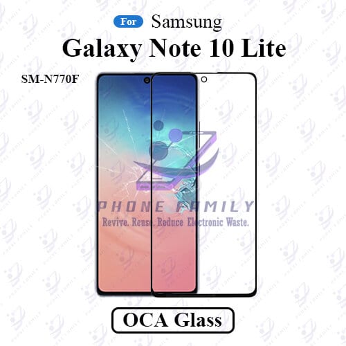 For Samsung Galaxy Note 10 Lite SM-N770F LCD Display Touch Screen Front Glass Lens + Lamination OCA , Not Tempered Glass Protector