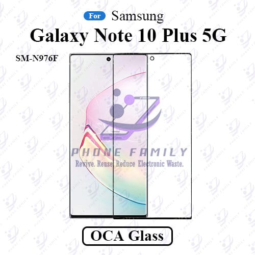 For Samsung Galaxy Note 10 Plus 5G SM-N976F LCD Display Touch Screen Front Glass Lens + Lamination OCA , Not Tempered Glass Protector