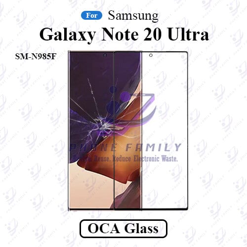 For Samsung Galaxy Note 20 Ultra SM-N985F LCD Display Touch Screen Front Glass Lens + Lamination OCA , Not Tempered Glass Protector