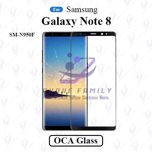 For Samsung Galaxy Note8 SM-N950F LCD Display Touch Screen Front Glass Lens + Lamination OCA , Not Tempered Glass Protector