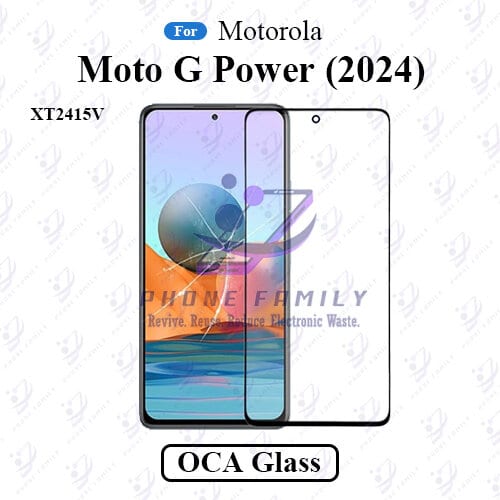 For Motorola Moto G Power (2024) XT2415V LCD Display Touch Screen Front Glass Lens + Lamination OCA , Not Tempered Glass Protector