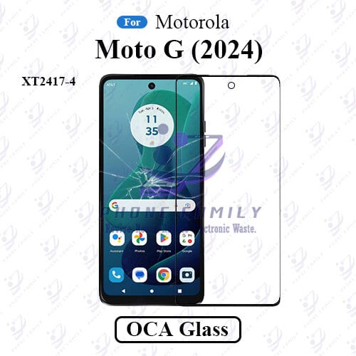 For Motorola Moto G (2024) XT2417-4 LCD Display Touch Screen Front Glass Lens + Lamination OCA , Not Tempered Glass Protector