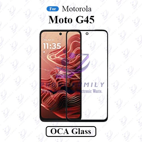 For Motorola Moto G45 LCD Display Touch Screen Front Glass Lens + Lamination OCA , Not Tempered Glass Protector