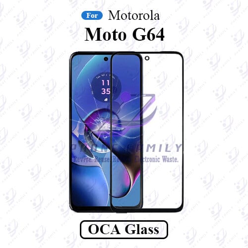 For Motorola Moto G64 Display Touch Screen Front Glass Lens + Lamination OCA , Not Tempered Glass Protector