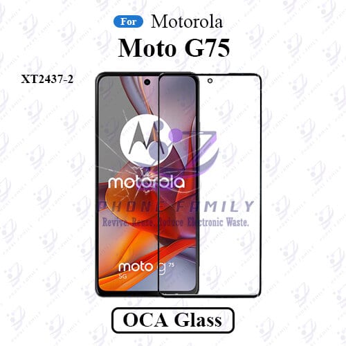 For Motorola Moto G75 XT2437-2 Display Touch Screen Front Glass Lens + Lamination OCA , Not Tempered Glass Protector