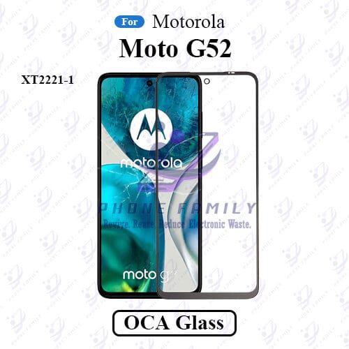 For Motorola Moto G52 XT2221-1  Display Touch Screen Front Glass Lens + Lamination OCA , Not Tempered Glass Protector