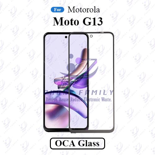 For Motorola Moto G13  Display Touch Screen Front Glass Lens + Lamination OCA , Not Tempered Glass Protector