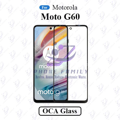 For Motorola Moto G60 Display Touch Screen Front Glass Lens + Lamination OCA , Not Tempered Glass Protector