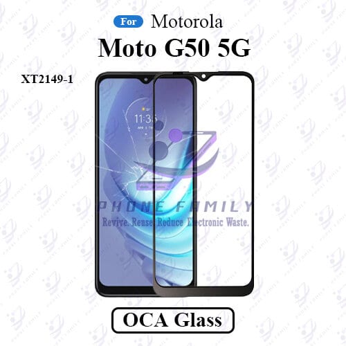 For Motorola Moto G50 5G XT2149-1 Display Touch Screen Front Glass Lens + Lamination OCA , Not Tempered Glass Protector