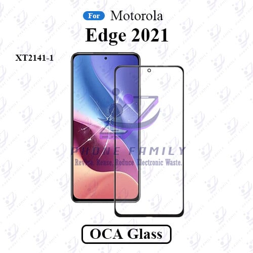 For Motorola Edge 2021 Display Touch Screen Front Glass Lens + Lamination OCA , Not Tempered Glass Protector