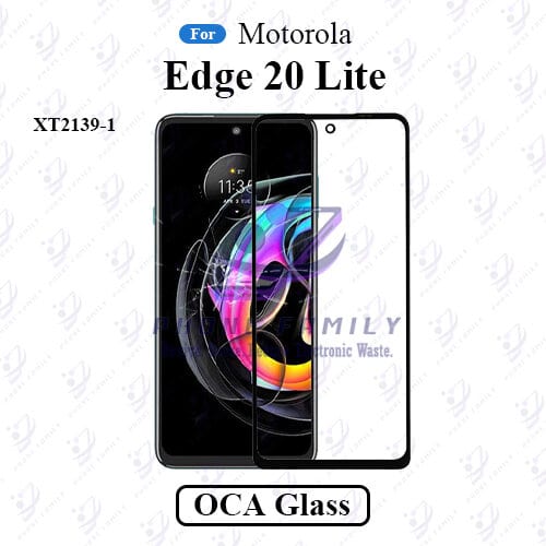 For Motorola Edge 20 Lite XT2139-1 Display Touch Screen Front Glass Lens + Lamination OCA , Not Tempered Glass Protector