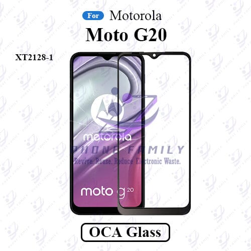 For Motorola Moto G20 XT2128-1 Display Touch Screen Front Glass Lens + Lamination OCA , Not Tempered Glass Protector
