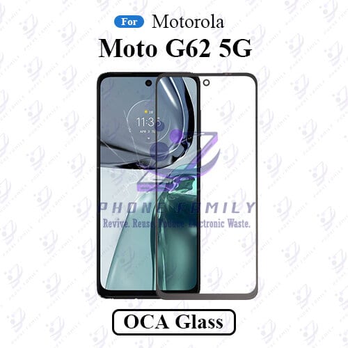 For Motorola Moto G62  Display Touch Screen Front Glass Lens + Lamination OCA , Not Tempered Glass Protector