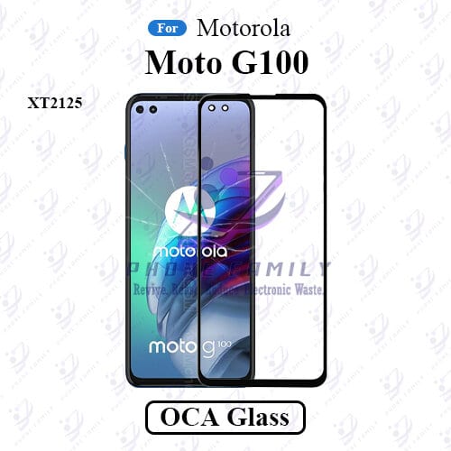 For Motorola Moto G100 XT2125 Display Touch Screen Front Glass Lens + Lamination OCA , Not Tempered Glass Protector