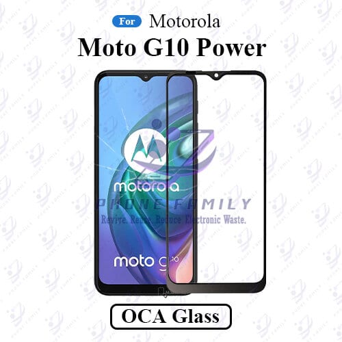 For Motorola Moto G10 Power PAMR0002IN Display Touch Screen Front Glass Lens + Lamination OCA , Not Tempered Glass Protector