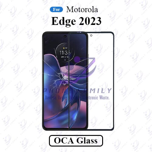 For Motorola Edge 2023 Display Touch Screen Front Glass Lens + Lamination OCA , Not Tempered Glass Protector