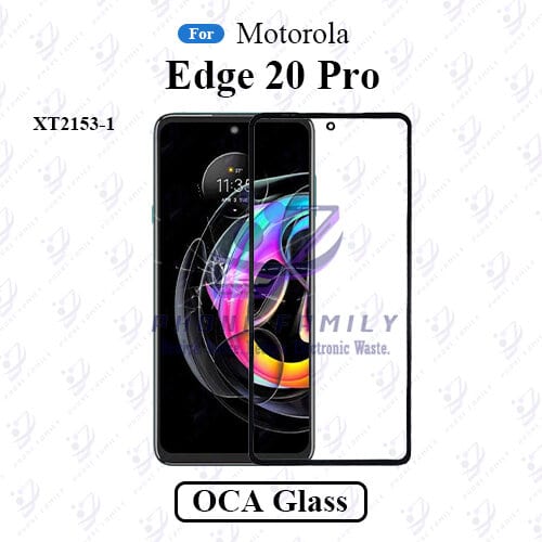 For Motorola Edge 20 Pro XT2153-1 Display Touch Screen Front Glass Lens + Lamination OCA , Not Tempered Glass Protector