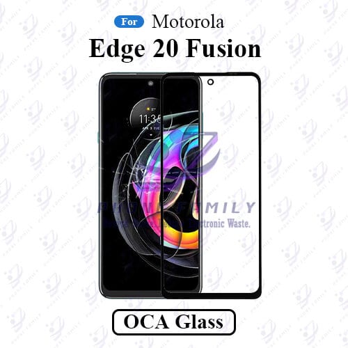 For Motorola Edge 20 Fusion Display Touch Screen Front Glass Lens + Lamination OCA , Not Tempered Glass Protector