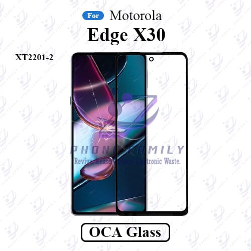 For Motorola Edge X30 XT2201-2 Display Touch Screen Front Glass Lens + Lamination OCA , Not Tempered Glass Protector
