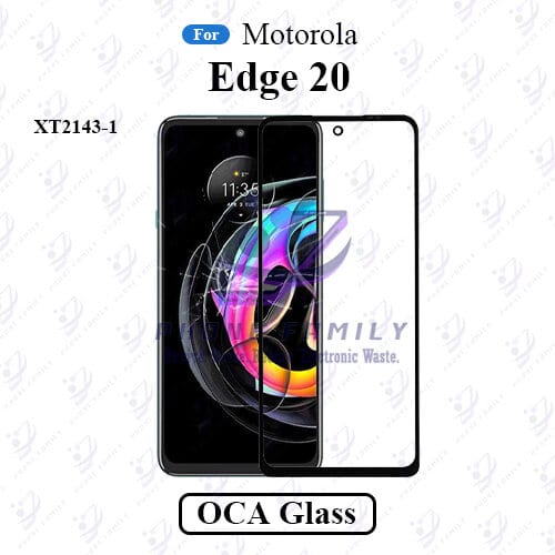 For Motorola Edge 20 XT2143-1 Display Touch Screen Front Glass Lens + Lamination OCA , Not Tempered Glass Protector