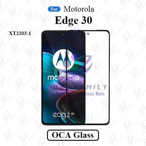 For Motorola Edge 30 XT2203-1 Display Touch Screen Front Glass Lens + Lamination OCA , Not Tempered Glass Protector