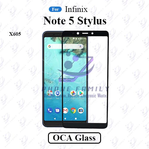 For Infinix Note 5 Stylus X605 Display Touch Screen Front Glass Lens + Lamination OCA , Not Tempered Glass Protector