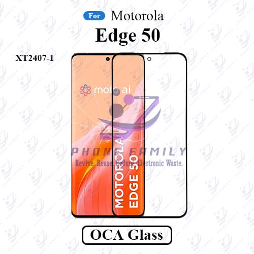 For Motorola Edge 50 XT2407-1 Display Touch Screen Front Glass Lens + Lamination OCA , Not Tempered Glass Protector