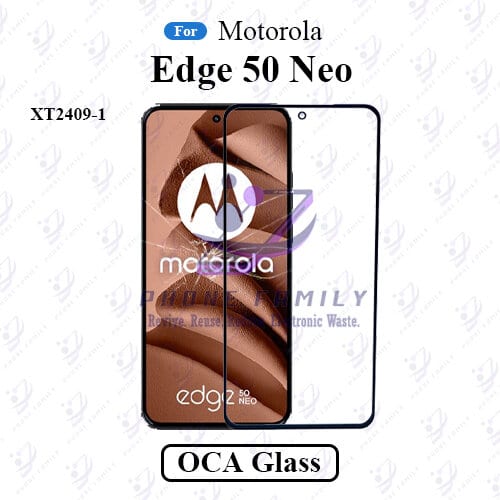 For Motorola Edge 50 Neo XT2409-1 Display Touch Screen Front Glass Lens + Lamination OCA , Not Tempered Glass Protector