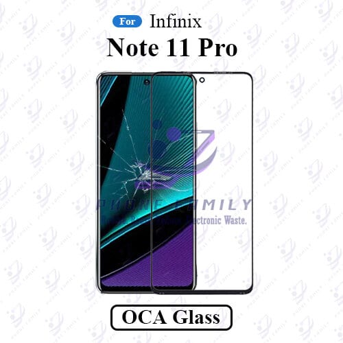For Infinix Note 11 Pro Display Touch Screen Front Glass Lens + Lamination OCA , Not Tempered Glass Protector