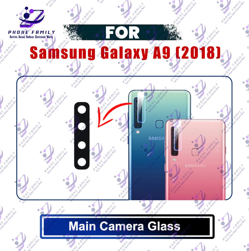 For Samsung Galaxy A9 2018 A920 Main Camera Glass Lens Frame Replacement Part (Not Tempered Camera Glass Protector)