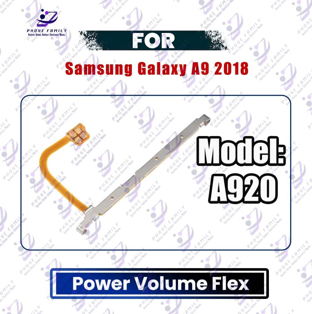 For Samsung Galaxy A9 2018 A920 Volume Power Flex Cable On Off Power Volume Switch Side Button Flex Ribbon Repair Parts