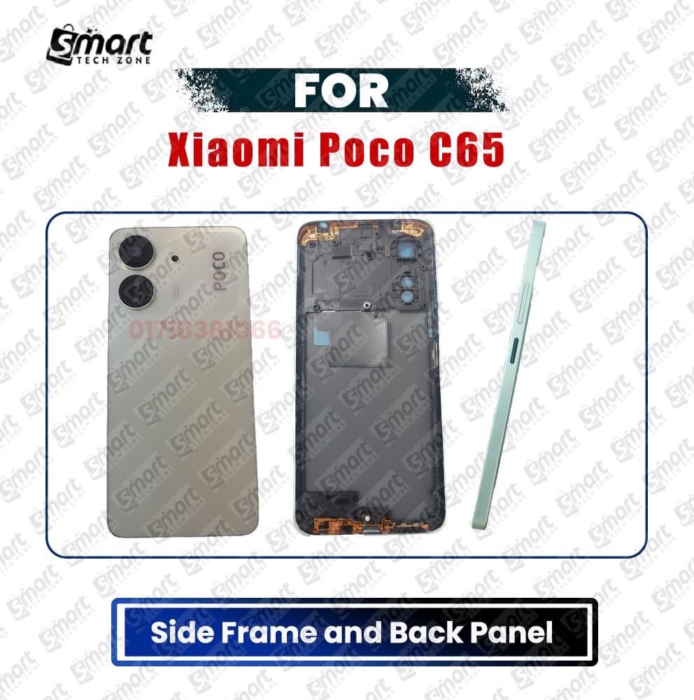For Xiaomi Poco C65 Back Panel/Backshell/ Casing  With Logo + Lens-All Colors Available