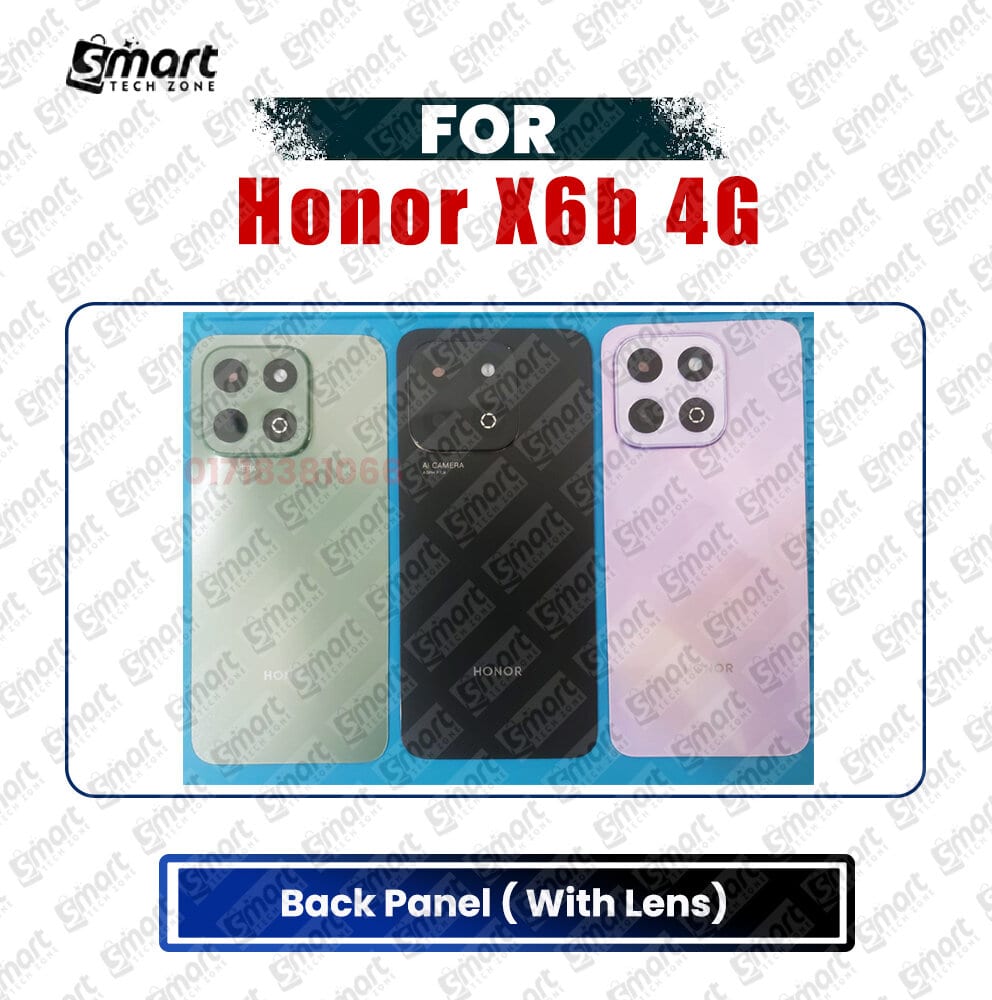 For Honor X6b 4G Back Panel/Backshell/ Casing  With Logo + Lens-All Colors Available