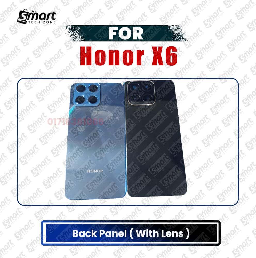 For Honor X6 Back Panel/Backshell/ Casing  With Logo + Lens-All Colors Available
