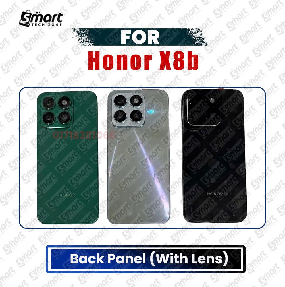 For Honor X8b Back Panel/Backshell/ Casing  With Logo + Lens-All Colors Available