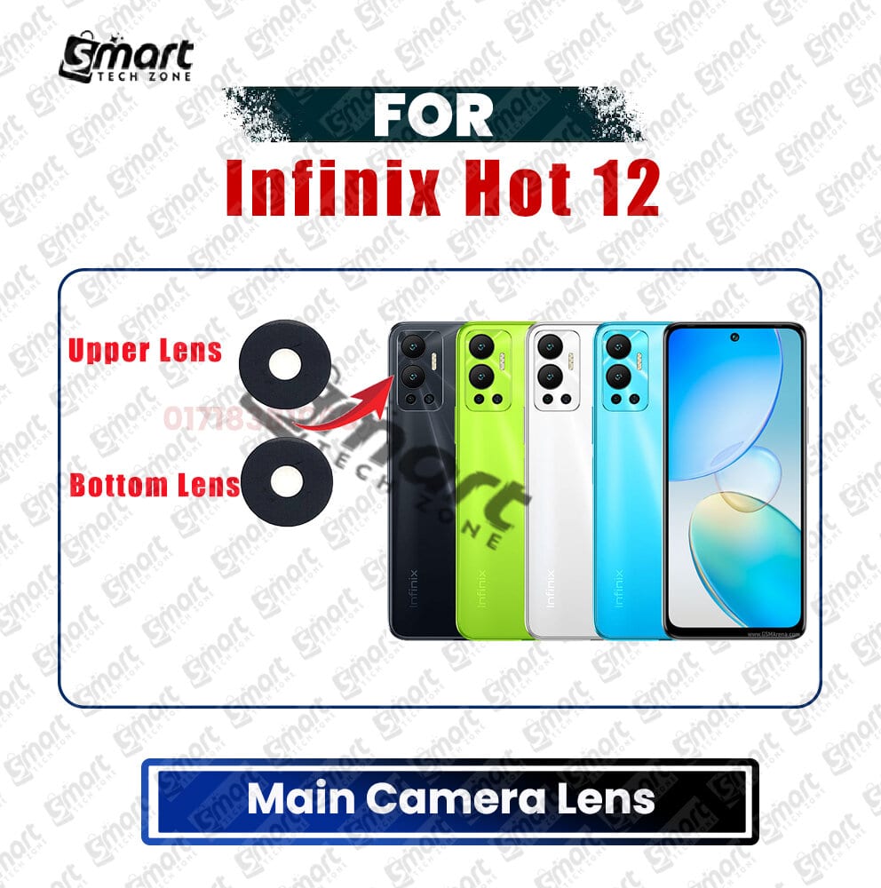 For Infinix Hot 12 Camera Main Glass Lens  Replacement Part