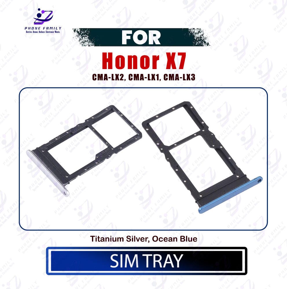 Honor X7 Sim Tray / Sim Slot /SD Card Tray /Holder Card compatible Replacement Parts
