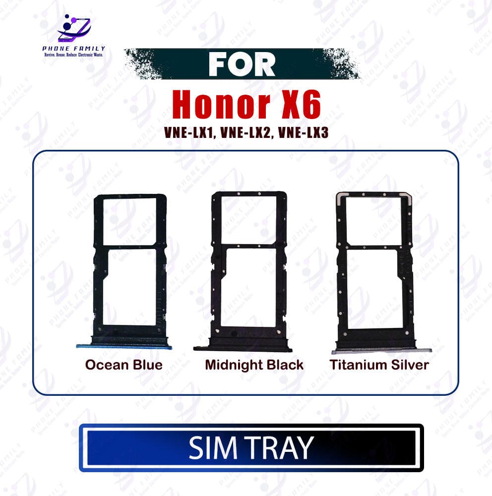 Honor X6 Sim Tray / Sim Slot /SD Card Tray /Holder Card compatible Replacement Parts