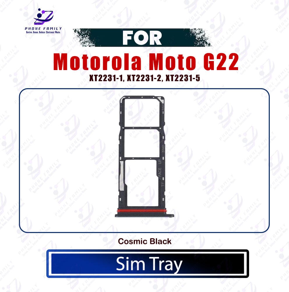 Motorola Moto G22 Sim Tray / Sim Slot /SD Card Tray /Holder Card compatible Replacement Parts (XT2231-1, XT2231-2, XT2231-5)