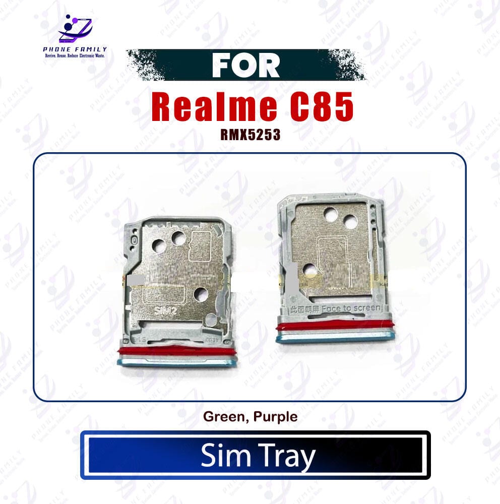 Realme C85 Sim Tray / Sim Slot /SD Card Tray /Holder Card compatible Replacement Parts (RMX5253)