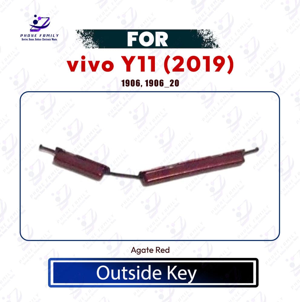VIVO Y11 , Y12 , Y15 , Y17 ,Y3s Power & Volume Button Out Side Key Replacement Part - 1906, 1906_20
