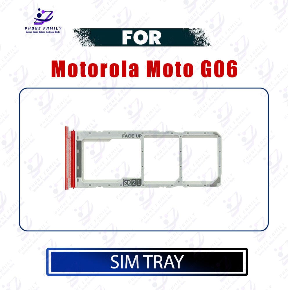 Motorola Moto G06 Sim Tray / Sim Slot /SD Card Tray /Holder Card compatible Replacement Parts