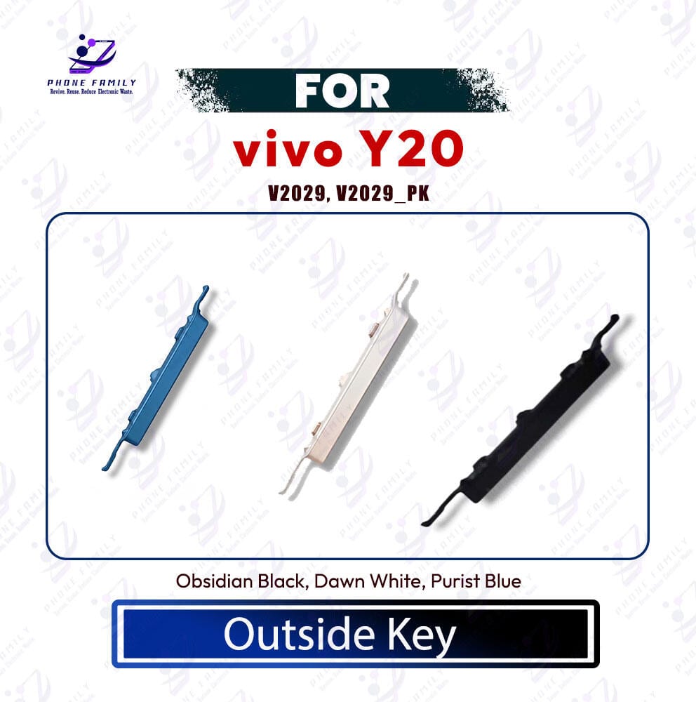 vivo Y20 Volume Button Out Side Key Replacement Part - V2029, V2029_PK