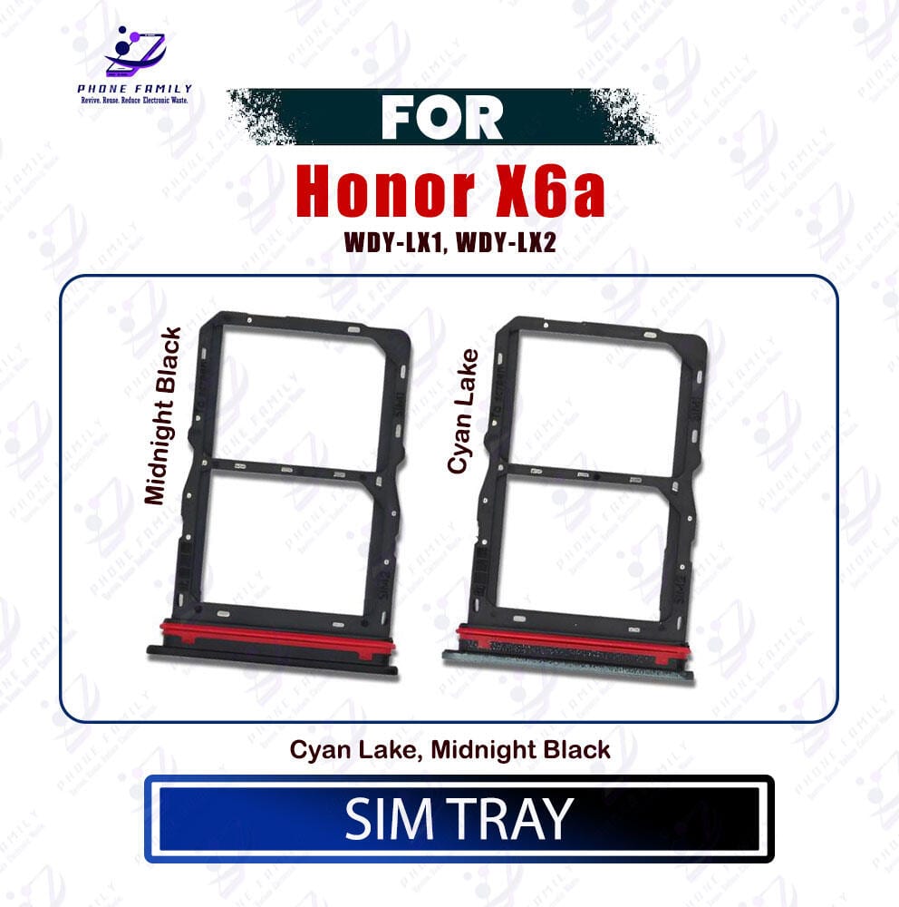 Honor X6a Sim Tray / Sim Slot /SD Card Tray /Holder Card compatible Replacement Parts