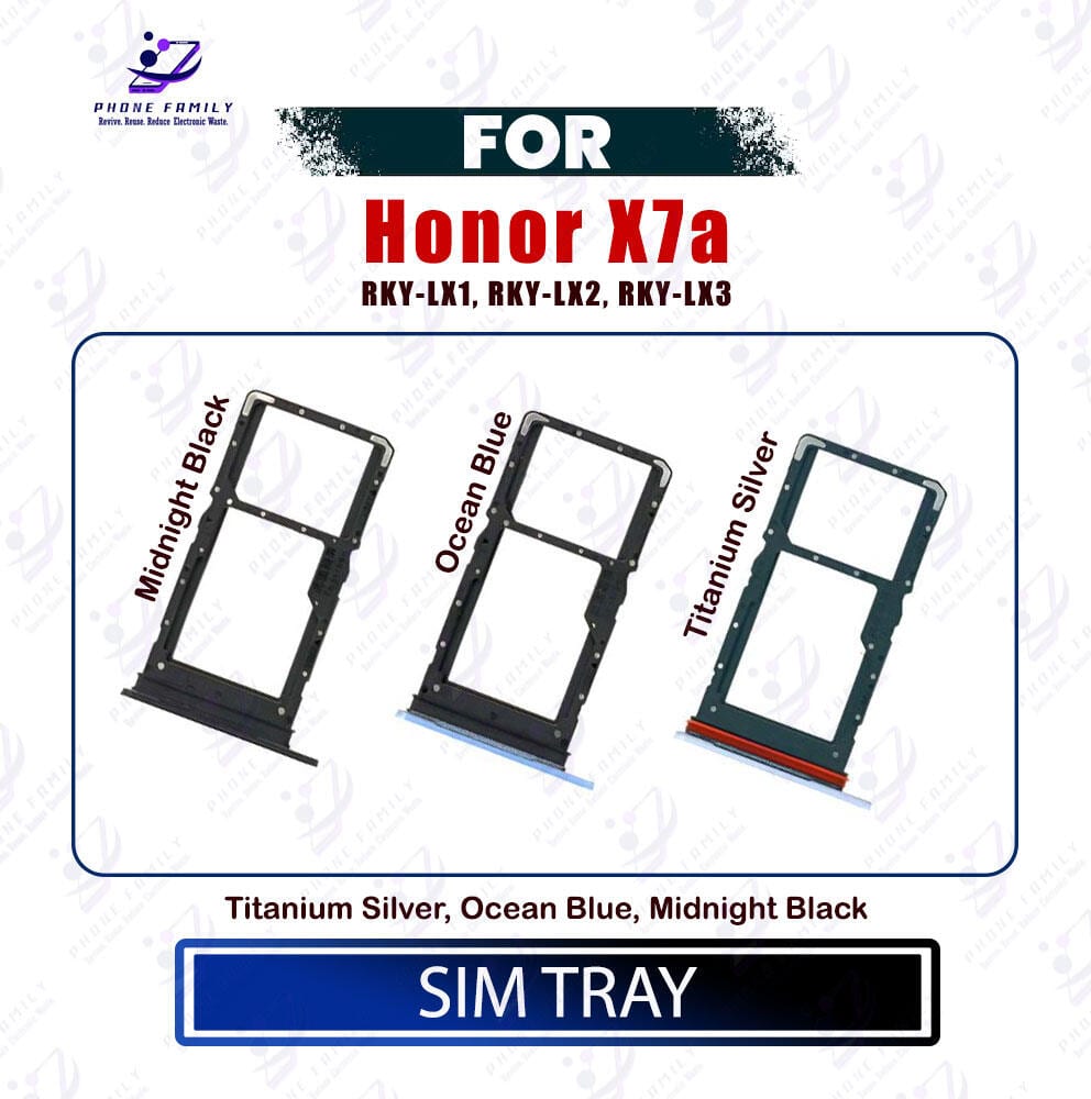 Honor X7a Sim Tray / Sim Slot /SD Card Tray /Holder Card compatible Replacement Parts