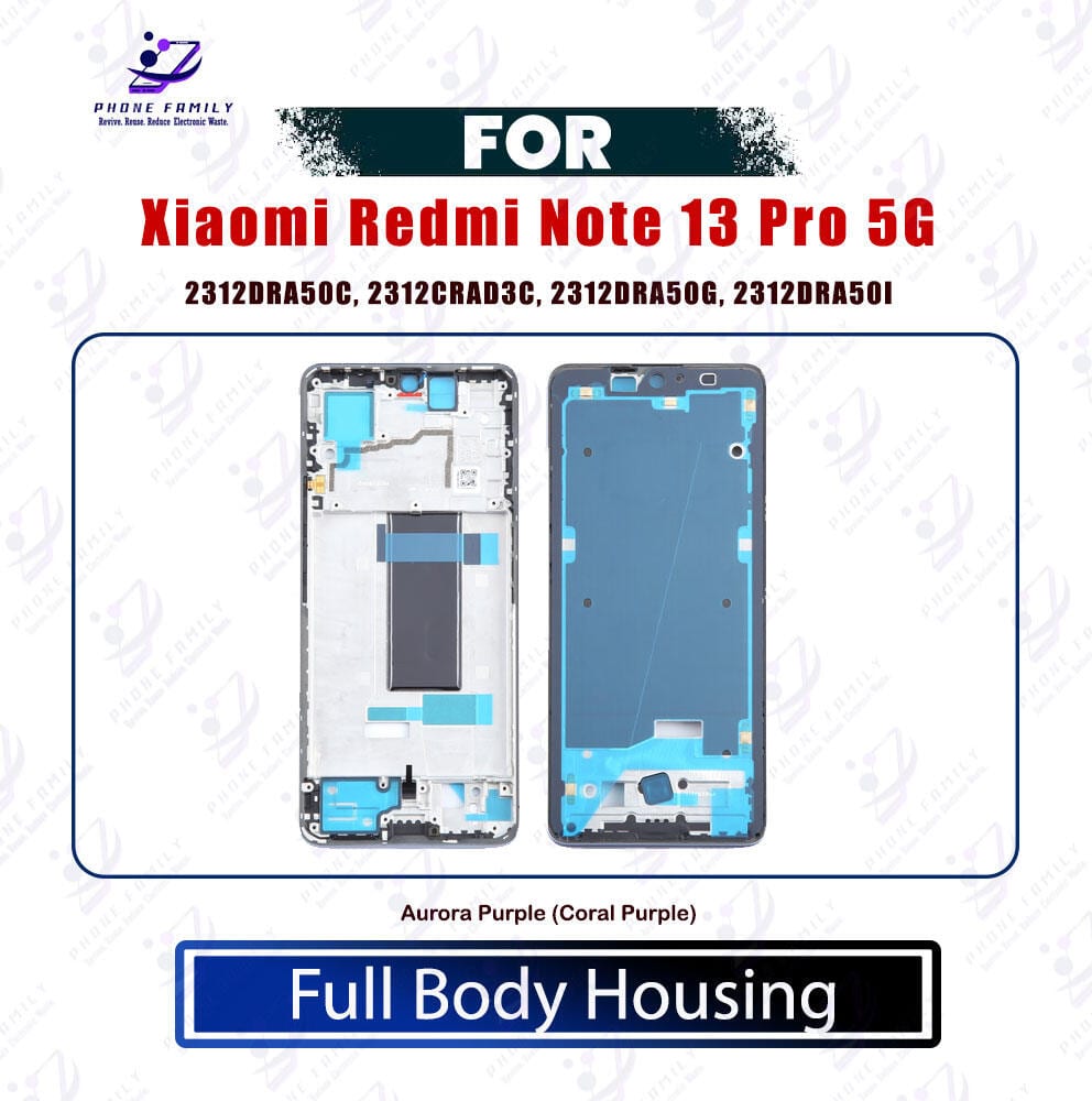 Xiaomi Redmi Note 13 Pro 5G Front LCD Frame Middle Chasis Replacement Parts (2312DRA50C, 2312CRAD3C, 2312DRA50G, 2312DRA50I)